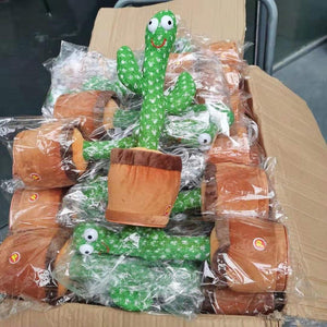 Planet Gates 2PCS 120 Songs USB Dancing cactus Dancer Speaker Repeat Say Talk talking Baby Stuffed Plush plushie Toy children's toys for girl