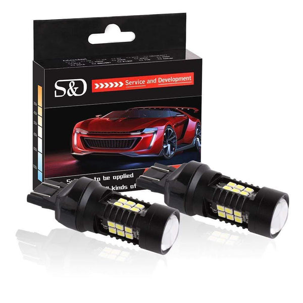 Planet Gates 2pcs 1200Lm T20 W21W LED W21/5W LED WY21W 7440 7443 LED Bulb T25 3157 3156 p27/7w Car Brake Reverse Light 12V Lamp Turn Signal