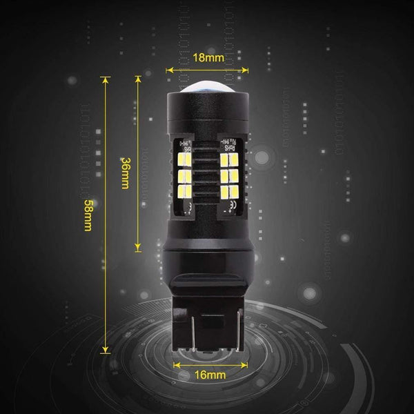 Planet Gates 2pcs 1200Lm T20 W21W LED W21/5W LED WY21W 7440 7443 LED Bulb T25 3157 3156 p27/7w Car Brake Reverse Light 12V Lamp Turn Signal