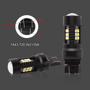 Planet Gates 2pcs 1200Lm T20 W21W LED W21/5W LED WY21W 7440 7443 LED Bulb T25 3157 3156 p27/7w Car Brake Reverse Light 12V Lamp Turn Signal