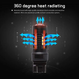 Planet Gates 2pcs 1200Lm T20 W21W LED W21/5W LED WY21W 7440 7443 LED Bulb T25 3157 3156 p27/7w Car Brake Reverse Light 12V Lamp Turn Signal