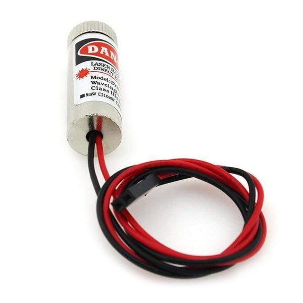 Planet Gates 2pcs 12mm 5mw red line laser module MXD1230 point spot size adjustable laser emission head For Ciclop Scanner 3D Printer 3D0266