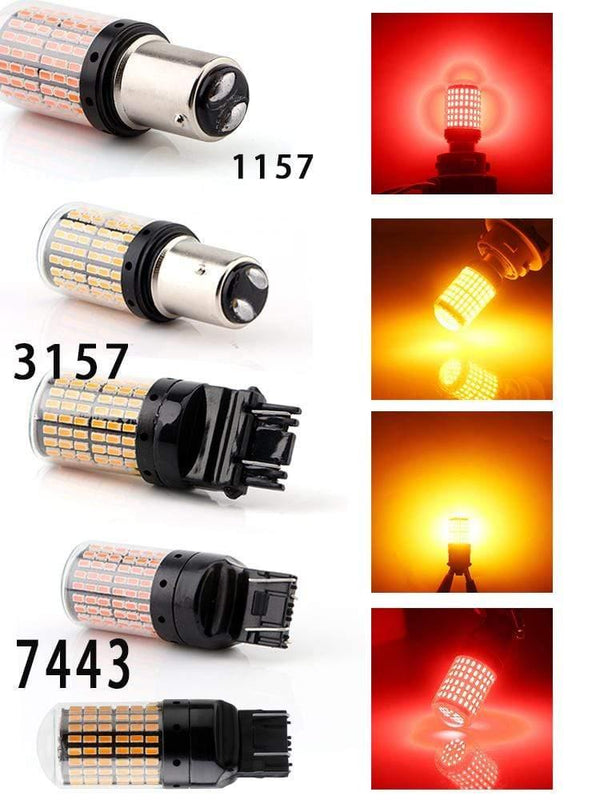 Planet Gates 2pcs 12V 1157 BAY15D 3014 144 SMD 21W 3157 7443 Canbus NO ERROR Led Bulbs For Car RV Boats For Brake NO Hyper Flash