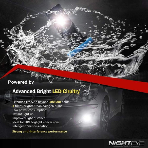 Planet Gates 2pcs 1600Lm H11 H8 LED H7 Car Lights LED Bulbs 9005 HB3 9006 HB4 H1 H3 H10 H16EU White Fog Lights 6500K 12V Driving Lamp