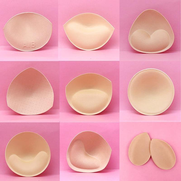 2pcs 1pair Sponge Inserts In Bra Padded for Swimsuit Breast Push Up Fill Brassiere Breast Patch Pads Women Intimates Accessories