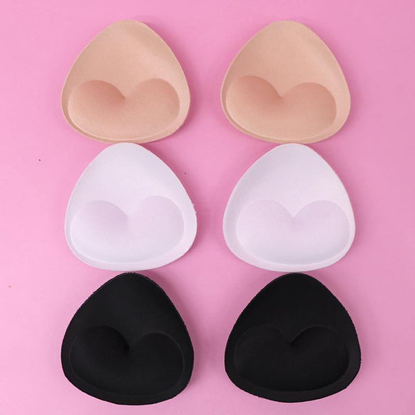 2pcs 1pair Sponge Inserts In Bra Padded for Swimsuit Breast Push Up Fill Brassiere Breast Patch Pads Women Intimates Accessories
