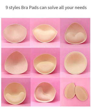 2pcs 1pair Sponge Inserts In Bra Padded for Swimsuit Breast Push Up Fill Brassiere Breast Patch Pads Women Intimates Accessories