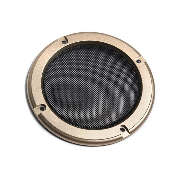 Planet Gates 2PCS 2 inch 3 inch 4 inch Tweeter Audio Speaker Cover Gold Frame Protective Decorative Mesh Grille Circle Speaker Accessories