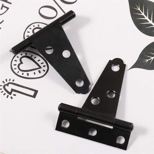 2PCS 2 Inches T Shape Rustproof Iron Light Duty Shed Hinge Gate Strap Hinge Door Gates Hinges