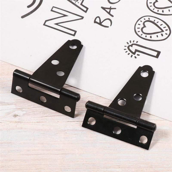 2PCS 2 Inches T Shape Rustproof Iron Light Duty Shed Hinge Gate Strap Hinge Door Gates Hinges