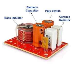2PCS 2 Way 80W DIY Speaker Filter Circuit Treable Bass Frequency Divider Home Theater Hifi Stereo Audio Crossover Filters