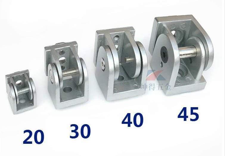 2PCS 2020/3030/4040 Zinc Alloy Hinge Industrial Aluminum Adjustment Angle Connector for 20 30 40 Series Aluminum profiles