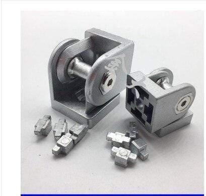2PCS 2020/3030/4040 Zinc Alloy Hinge Industrial Aluminum Adjustment Angle Connector for 20 30 40 Series Aluminum profiles