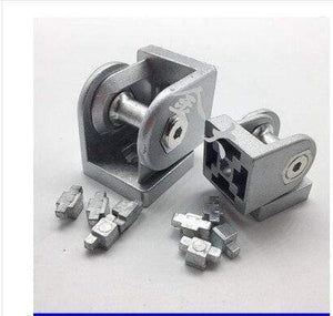 2PCS 2020/3030/4040 Zinc Alloy Hinge Industrial Aluminum Adjustment Angle Connector for 20 30 40 Series Aluminum profiles