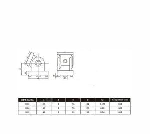 2PCS 2020/3030/4040 Zinc Alloy Hinge Industrial Aluminum Adjustment Angle Connector for 20 30 40 Series Aluminum profiles