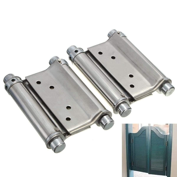 Planet Gates 2Pcs 3 Inch Double Action Spring Hinge Saloon Cafe Door Swing Door Stainless Steel Hinge Suitable Door Thickness: 2.5-3.5cm