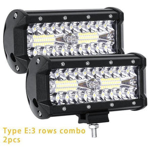 Planet Gates 2PCS 3 Rows Combo / China LED Bar 7 inch LED Light Bar Work Light for Driving Offroad Boat Car Tractor Truck 4x4 SUV ATV 12V 24V Off Road