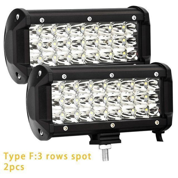 Planet Gates 2PCS 3 Rows Spot / China LED Bar 7 inch LED Light Bar Work Light for Driving Offroad Boat Car Tractor Truck 4x4 SUV ATV 12V 24V Off Road