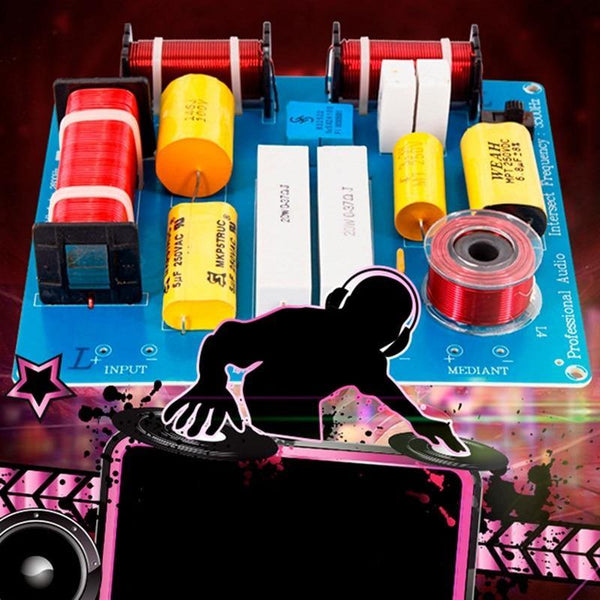 2Pcs 300W 3 Way Treble Medium Bass Speaker Frequency Divider Crossover Filter