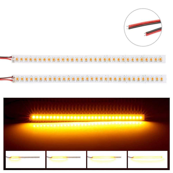 Planet Gates 2PCS 32 LED Light Strip Turn Signal Indicator Light Dynamic Turn Signal Lamps Flexible ledStrips for Auto Car for Motorcycle 12V