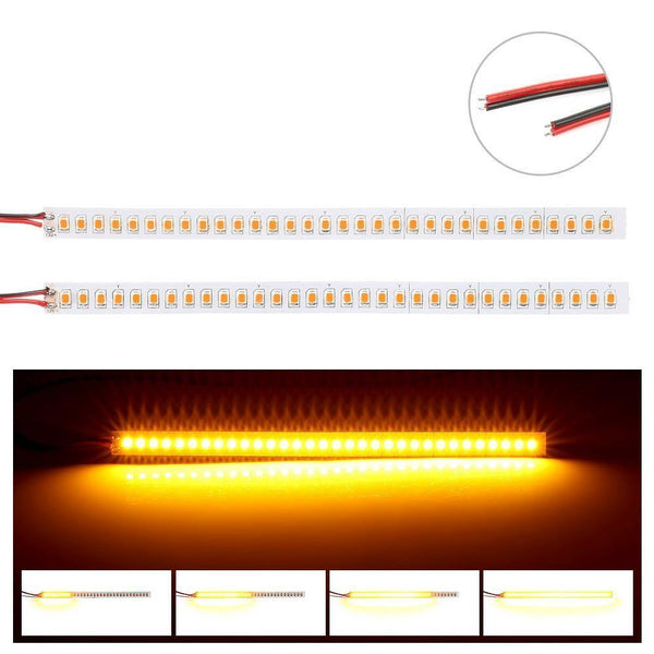 Planet Gates 2PCS 32 LED Light Strip Turn Signal Indicator Light Dynamic Turn Signal Lamps Flexible ledStrips for Auto Car for Motorcycle 12V