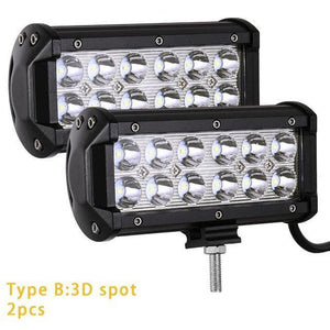 Planet Gates 2PCS 3D Spot / China LED Bar 7 inch LED Light Bar Work Light for Driving Offroad Boat Car Tractor Truck 4x4 SUV ATV 12V 24V Off Road