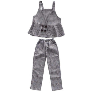 Planet Gates 2PCS / 4 Teenage girls clothing set kids tracksuit for girls sport suit school uniform plaid girls clothes spring 3pcs children clothes
