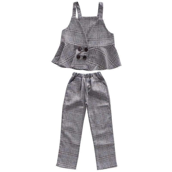 Planet Gates 2PCS / 4 Teenage girls clothing set kids tracksuit for girls sport suit school uniform plaid girls clothes spring 3pcs children clothes