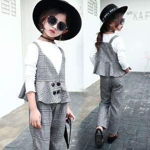 Planet Gates 2PCS / 4 Teenage girls clothing set kids tracksuit for girls sport suit school uniform plaid girls clothes spring 3pcs children clothes