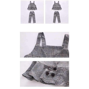 Planet Gates 2PCS / 4 Teenage girls clothing set kids tracksuit for girls sport suit school uniform plaid girls clothes spring 3pcs children clothes