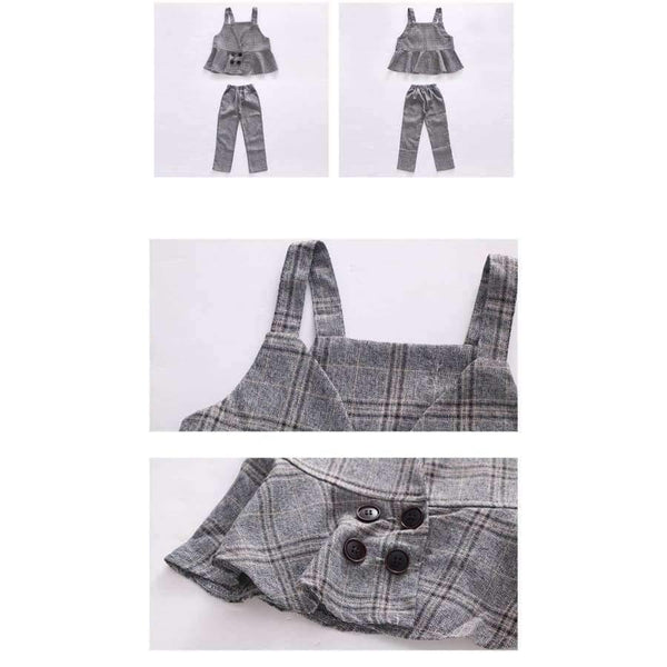 Planet Gates 2PCS / 4 Teenage girls clothing set kids tracksuit for girls sport suit school uniform plaid girls clothes spring 3pcs children clothes