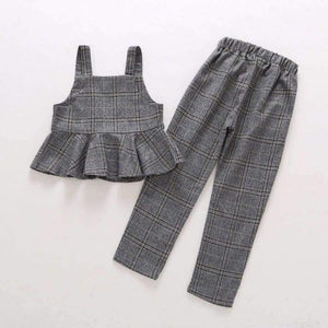 Planet Gates 2PCS / 4 Teenage girls clothing set kids tracksuit for girls sport suit school uniform plaid girls clothes spring 3pcs children clothes