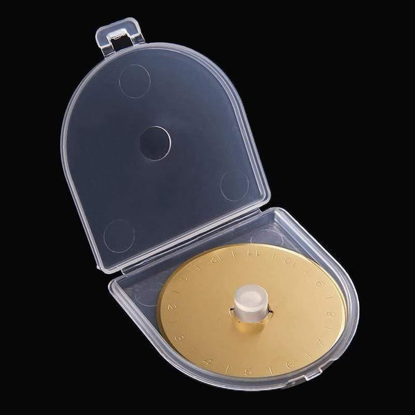 Planet Gates 2pcs 45mm Gold Round Titanium Coated Rotary Cutter Blades Sewing Arts Crafts Knife For Cloth Fabrics Leather Craft Cutting Tools