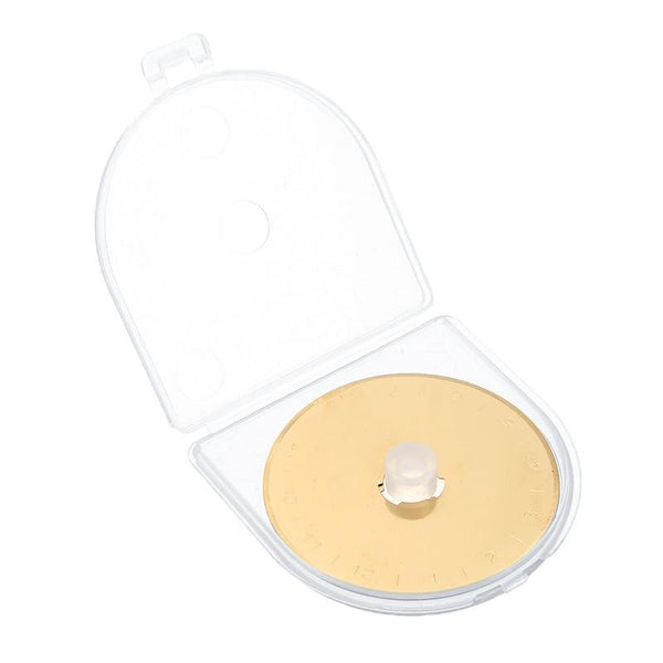 Planet Gates 2pcs 45mm Gold Round Titanium Coated Rotary Cutter Blades Sewing Arts Crafts Knife For Cloth Fabrics Leather Craft Cutting Tools