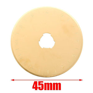 Planet Gates 2pcs 45mm Gold Round Titanium Coated Rotary Cutter Blades Sewing Arts Crafts Knife For Cloth Fabrics Leather Craft Cutting Tools