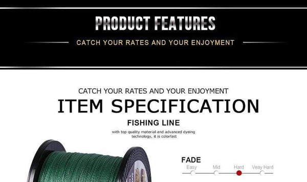 Planet Gates 2pcs 500M PE Braided Fishing Line Multifilament 4 Strands Fishing Cord Carp Fishing Lines 12-80LB 6 Colors