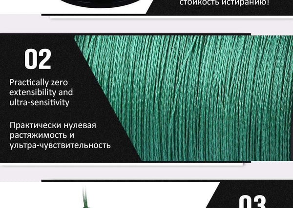 Planet Gates 2pcs 500M PE Braided Fishing Line Multifilament 4 Strands Fishing Cord Carp Fishing Lines 12-80LB 6 Colors