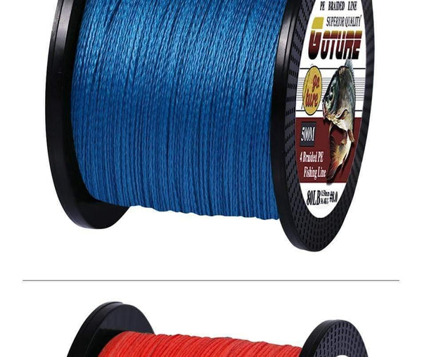 Planet Gates 2pcs 500M PE Braided Fishing Line Multifilament 4 Strands Fishing Cord Carp Fishing Lines 12-80LB 6 Colors