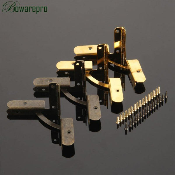 2Pcs 53*40mm Furniture Hinges Jewelry Boxes Small Hinge Furniture Fittings For Cabinet Furniture Accessories Antique