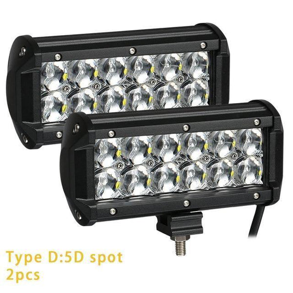 Planet Gates 2PCS 5D Spot / China LED Bar 7 inch LED Light Bar Work Light for Driving Offroad Boat Car Tractor Truck 4x4 SUV ATV 12V 24V Off Road