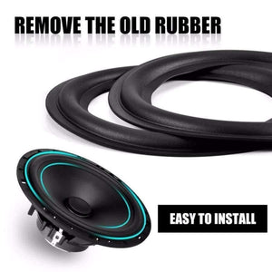 Planet Gates 2pcs 6 inch / 156mm Perforated Rubber Edge Surround Speaker Repair Parts Replacement Black