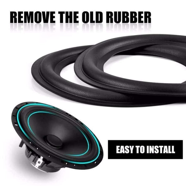 Planet Gates 2pcs 6 inch / 156mm Perforated Rubber Edge Surround Speaker Repair Parts Replacement Black