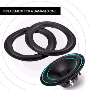 Planet Gates 2pcs 6 inch / 156mm Perforated Rubber Edge Surround Speaker Repair Parts Replacement Black
