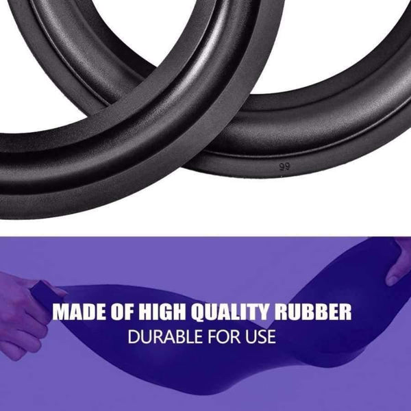 Planet Gates 2pcs 6 inch / 156mm Perforated Rubber Edge Surround Speaker Repair Parts Replacement Black