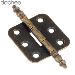 2Pcs 70*35mm Antique Door Cabinet Hinges 6 Holes Jewelry Gift Box Drawer Cupboard Decorative Hinge For Furniture Hardware