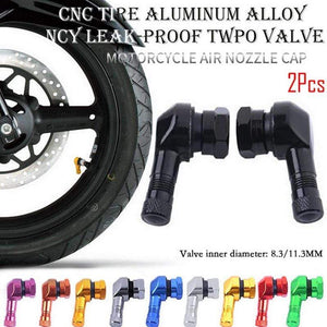 Planet Gates 2pcs 90 Degree CNC Motorcycle Rim Tire Wheel Tubeless Valve Stems For Rim Wheel Parts Accessories Goods