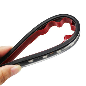 Planet Gates 2pcs 9LED White RGB LED DRL Strip Light Car Interior Decorative Lights Automobile Atmosphere Lamp Remote/Voice/App Control Foot Lamps