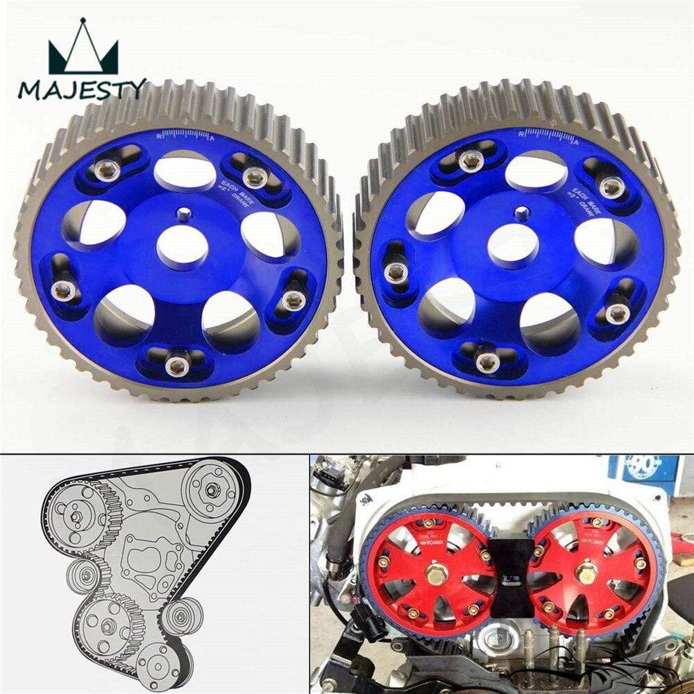 Planet Gates 2PCS Adjustable Cam Gears Pulley Timing Gear for T*OYOTA Supra 1JZ 2JZ