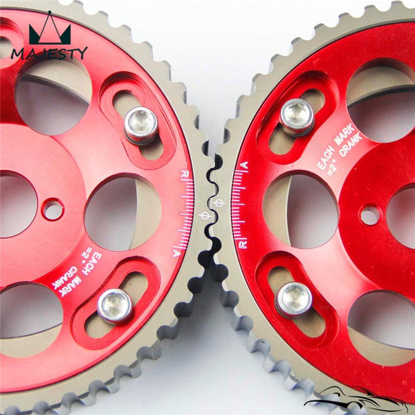 Planet Gates 2PCS Adjustable Cam Gears Pulley Timing Gear for T*OYOTA Supra 1JZ 2JZ