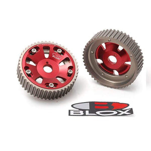 Planet Gates 2Pcs Adjustable Cam Gears Pulley Timing Gear for Toyota For Supra 1JZ 2JZ,TE IN & EX (Red,Blue) EP-CG1JZ